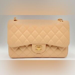Chanel Caviar Quilted Jumbo Double Flap Shoulder Bag